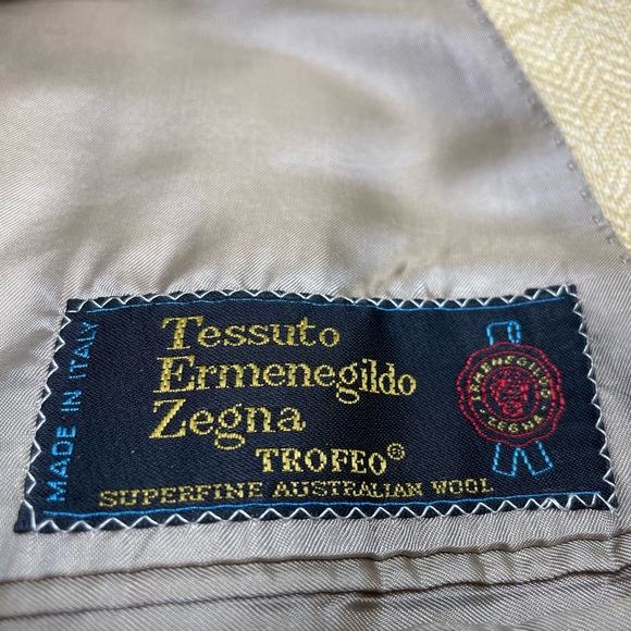 PAL ZILERI Gruppo Forall Trofeo Wool Tan Plaid Blazer - Picture 5 of 15